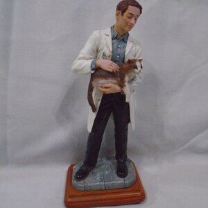 Vanmark "Helping Hands" Vet Care Collection Veterinarian Petting a Cat"